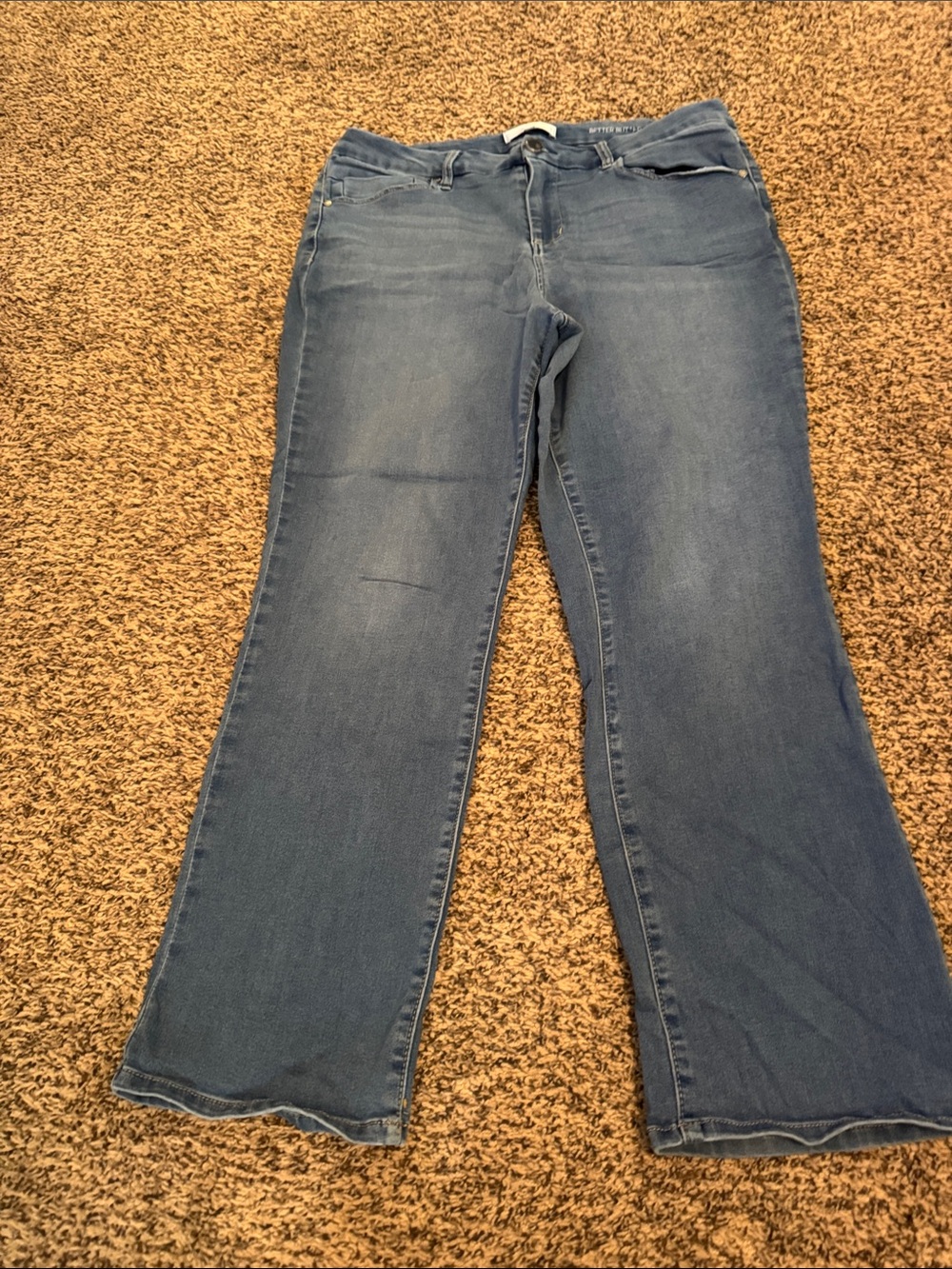 1822 Denim Mid Blue Wide Leg Jeans